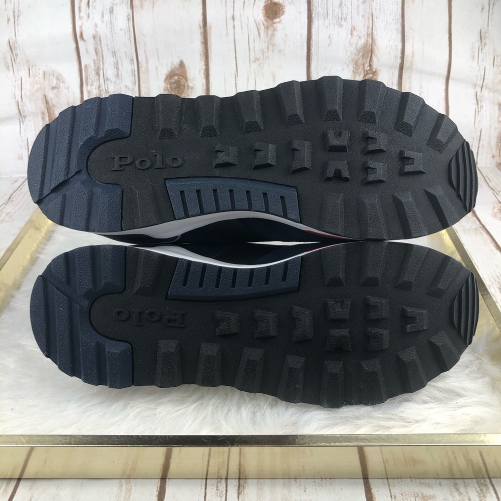 NEW Polo Ralph Lauren Trackster 100 Navy Sneakers - Picture 10 of 12
